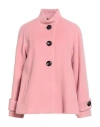 Cinzia Rocca Icons Woman Coat Pink Size 14 Virgin Wool, Alpaca Wool, Polyamide In Pink