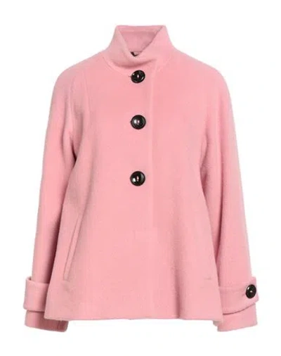 Cinzia Rocca Icons Woman Coat Pink Size 14 Virgin Wool, Alpaca Wool, Polyamide