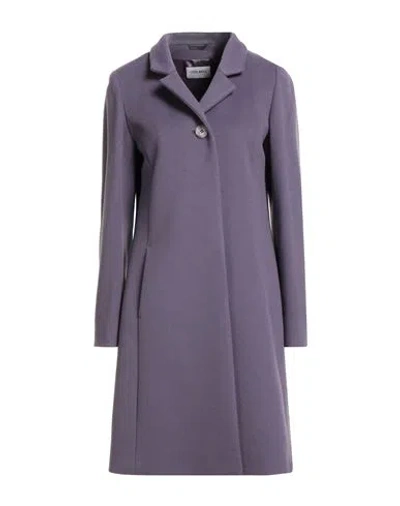 Cinzia Rocca Icons Woman Coat Purple Size 14 Virgin Wool, Cashmere