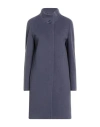 Cinzia Rocca Icons Woman Coat Purple Size 4 Virgin Wool, Cashmere In Blue