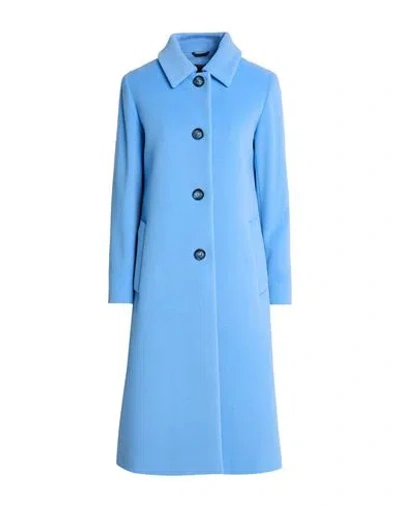 Cinzia Rocca Icons Woman Coat Sky Blue Size 10 Wool, Polyamide, Cashmere