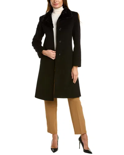 Cinzia Rocca Icons Wool & Cashmere-blend Coat In Black