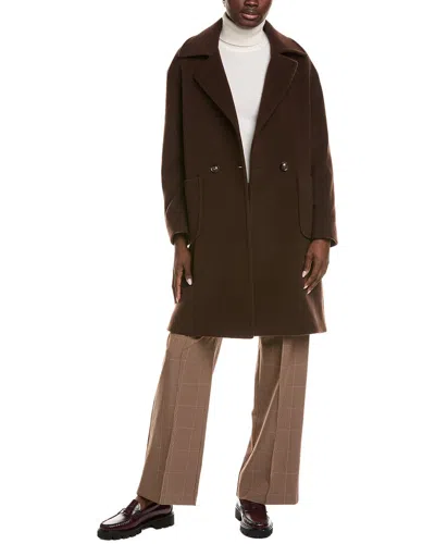 Cinzia Rocca Icons Wool & Cashmere-blend Coat In Brown