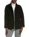 Cinzia Rocca Icons Wool-blend Short Coat In Black