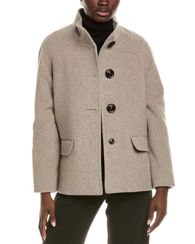 Cinzia Rocca Icons Wool & Cashmere-blend Short Coat In Brown