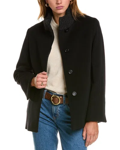 Cinzia Rocca Icons Wool-blend Coat In Black