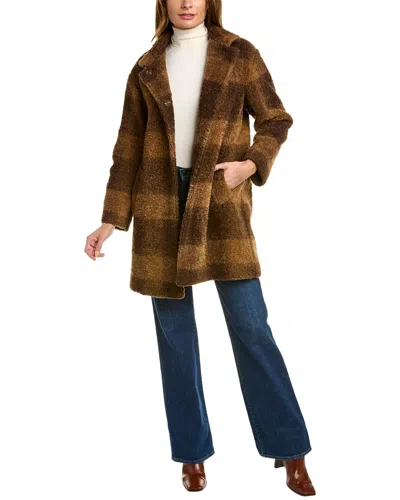 Cinzia Rocca Icons Wool-blend Coat In Brown