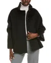 Cinzia Rocca Icons Wool-blend Short Coat In Black