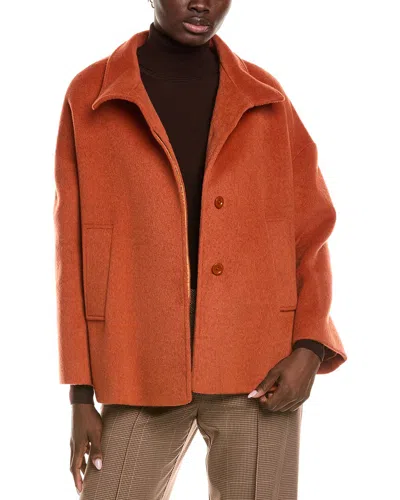Cinzia Rocca Icons Wool-blend Short Coat In Orange