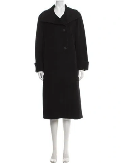 Pre-owned Cinzia Rocca Lambswool Coat In Black