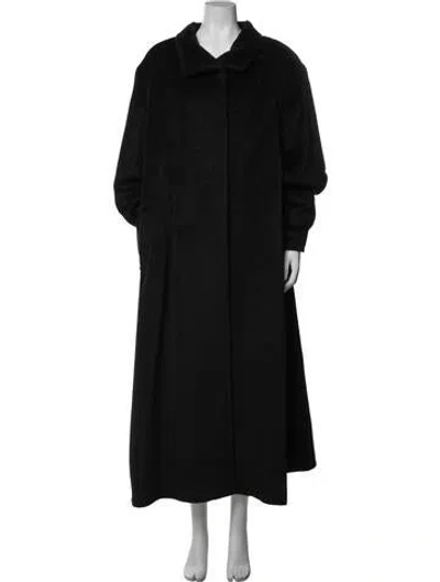 Pre-owned Cinzia Rocca Llama Coat In Black