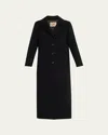 Cinzia Rocca Long 3-button Notch Collar Coat In Black