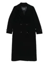 Cinzia Rocca Long Double-breasted Coat In Black