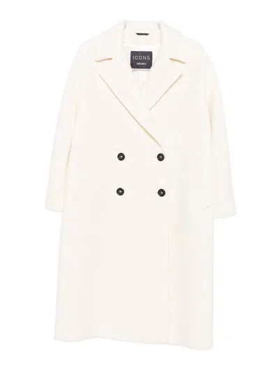 CINZIA ROCCA LONG DOUBLE-BREASTED COAT IN WOOL