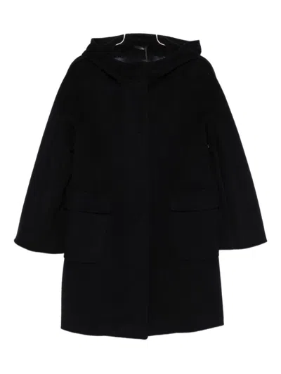 CINZIA ROCCA NERO COAT WITH HOOD