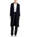 Cinzia Rocca Notch Collar Long Coat In Blue