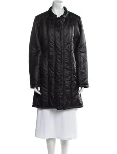 Pre-owned Cinzia Rocca Nylon Coat In Black