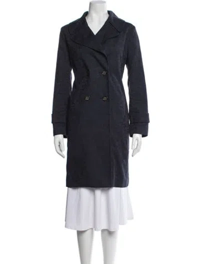 Pre-owned Cinzia Rocca Patterned Coat In Blue
