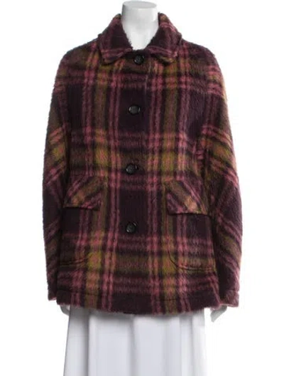 Pre-owned Cinzia Rocca Plaid Print Coat In Multi