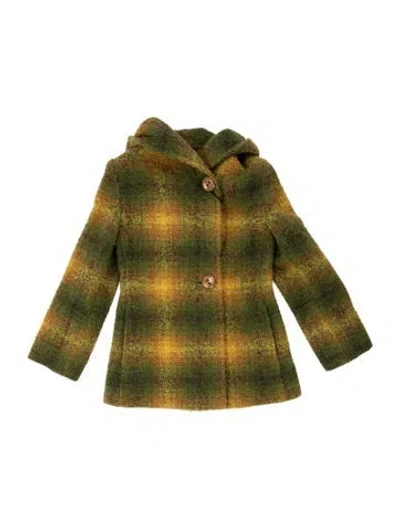 Pre-owned Cinzia Rocca Plaid Print Jacket W/ Tags In Green