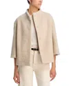 Cinzia Rocca Short Boucle Jacket In White