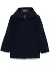 CINZIA ROCCA SHORT WOOL COAT WITH HOOD