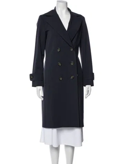 Pre-owned Cinzia Rocca Trench Coat In Blue