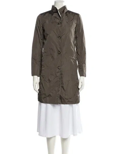 Pre-owned Cinzia Rocca Trench Coat In Green