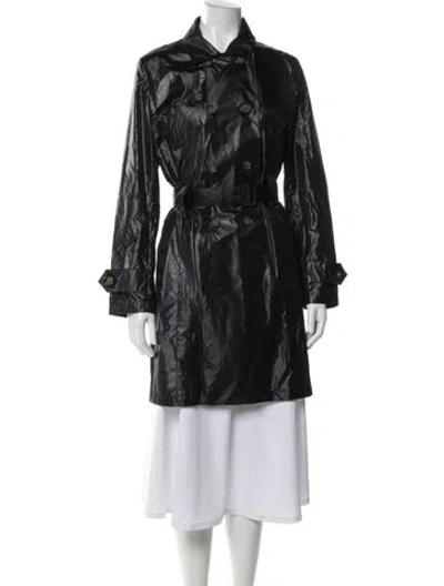 Pre-owned Cinzia Rocca Trench Coat W/ Tags In Black