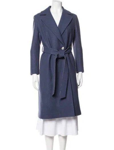Pre-owned Cinzia Rocca Vintage Virgin Wool Coat In Blue