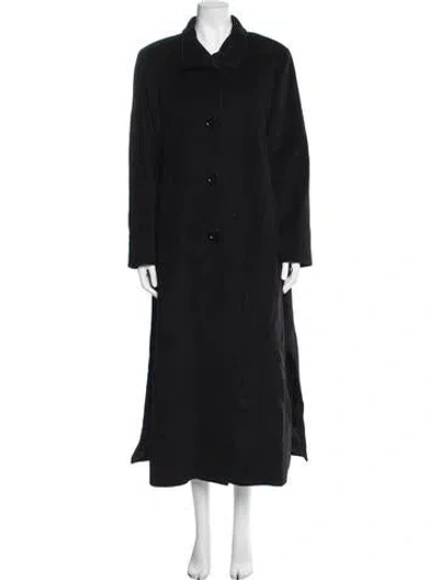 Pre-owned Cinzia Rocca Vintage Wool Coat In Black