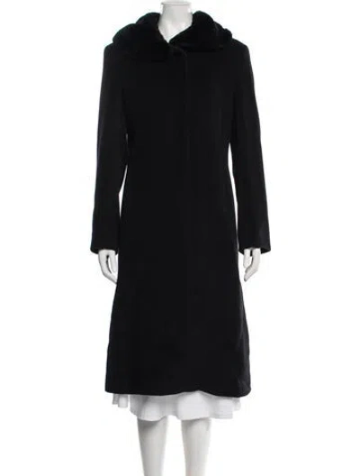 Pre-owned Cinzia Rocca Virgin Wool Coat In Black