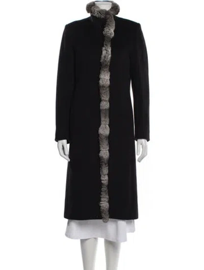 Pre-owned Cinzia Rocca Virgin Wool Coat In Black