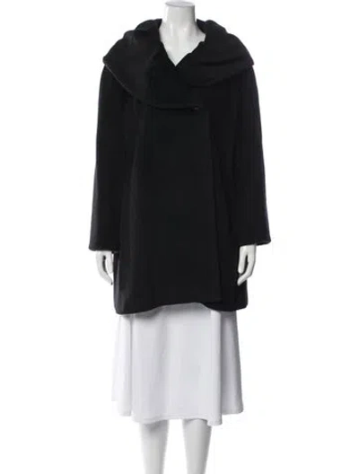 Pre-owned Cinzia Rocca Virgin Wool Coat In Black