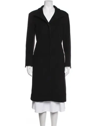 Pre-owned Cinzia Rocca Virgin Wool Coat In Black