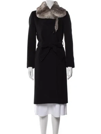 Pre-owned Cinzia Rocca Virgin Wool Coat In Black