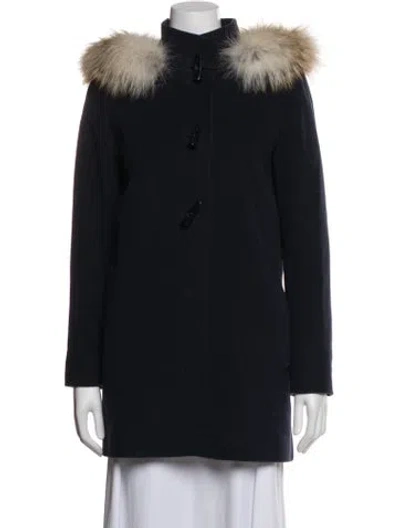 Pre-owned Cinzia Rocca Virgin Wool Coat In Blue