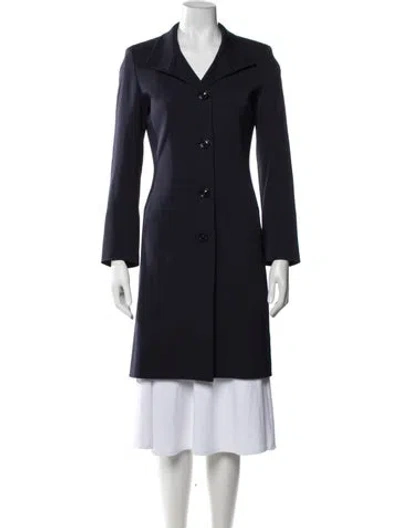 Pre-owned Cinzia Rocca Virgin Wool Coat In Blue