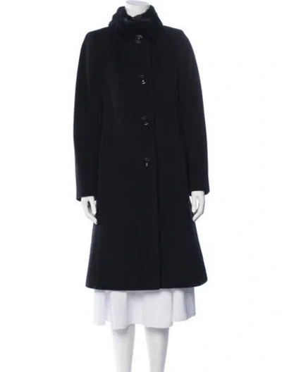 Pre-owned Cinzia Rocca Virgin Wool Coat In Blue