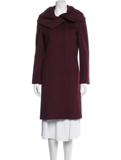 Pre-owned Cinzia Rocca Virgin Wool Coat In Burgundy