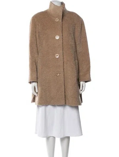 Pre-owned Cinzia Rocca Virgin Wool Coat In Neutrals