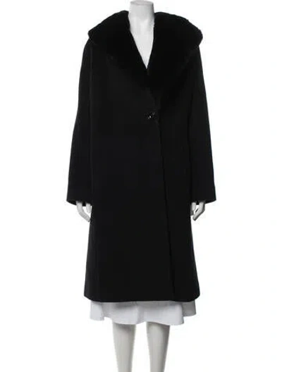 Pre-owned Cinzia Rocca Virgin Wool Coat W/ Tags In Black