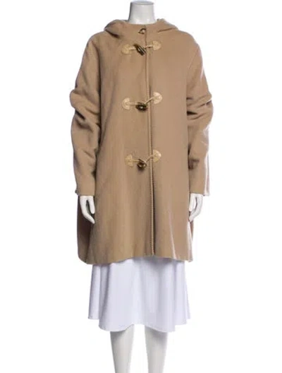 Pre-owned Cinzia Rocca Virgin Wool Fur Coat In Brown