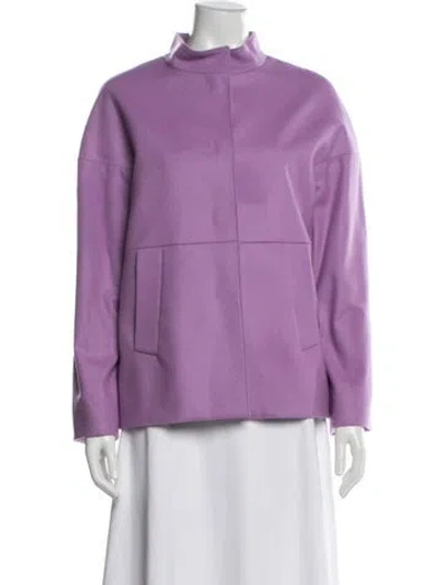 Pre-owned Cinzia Rocca Virgin Wool Jacket In Purple
