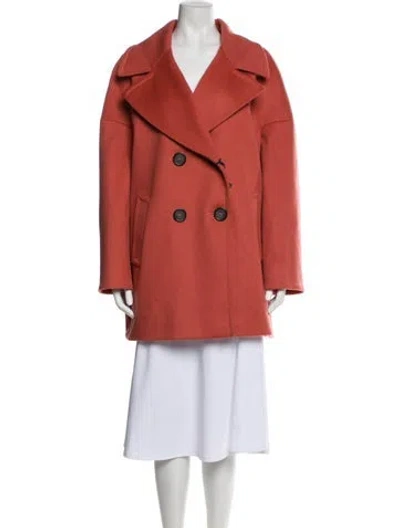 Pre-owned Cinzia Rocca Virgin Wool Peacoat In Pink