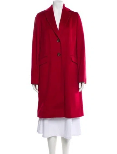 Pre-owned Cinzia Rocca Virgin Wool Peacoat In Red