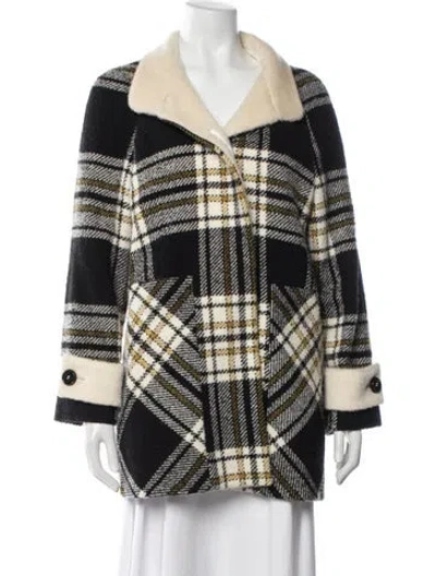 Pre-owned Cinzia Rocca Virgin Wool Plaid Print Jacket In Multicolor