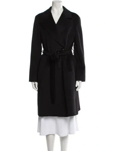 Pre-owned Cinzia Rocca Virgin Wool Trench Coat In Black