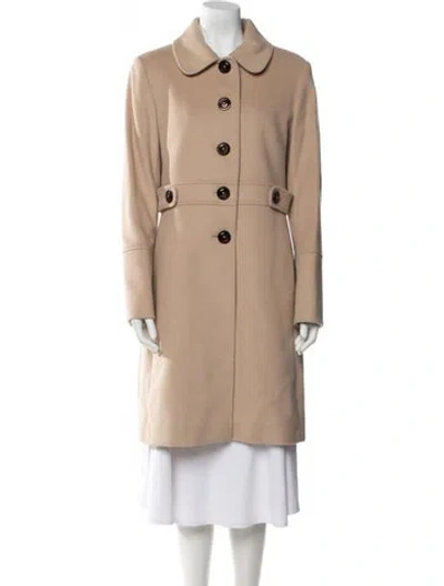 Pre-owned Cinzia Rocca Virgin Wool Trench Coat In Neutral