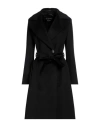 Cinzia Rocca Woman Coat Black Size 14 Wool In Black